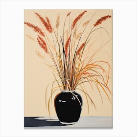 Bouquet Of Ornamental Grasses Flowers, Autumn Fall Florals Painting 1 Canvas Print