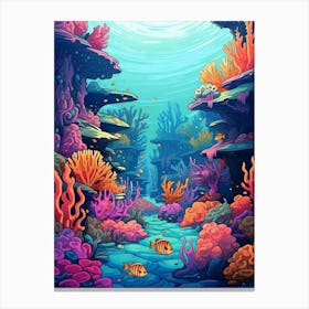 Coral Reef Cartoon 3 Canvas Print
