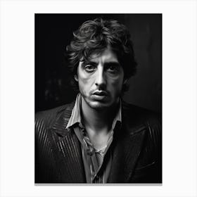 Black And White Photograph Of A Young Al Pacino Canvas Print