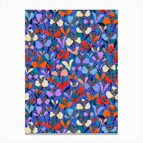 Pansy - Blue Red Canvas Print