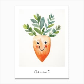 Friendly Kids Carrot 1 Poster Canvas Print