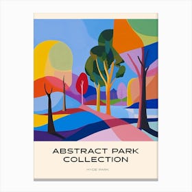 Abstract Park Collection Poster Hyde Park Sydney Australia 1 Canvas Print
