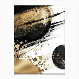 Gold And Black Abstract Painting 37 Canvas Print