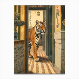 Tiger In The Doorway Canvas Print