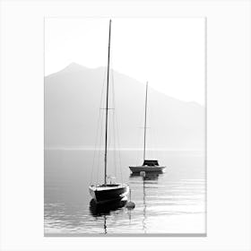 Sailboats On The Lake Canvas Print