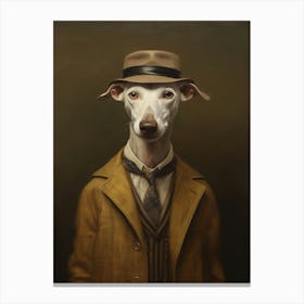 Gangster Dog Whippet Canvas Print