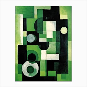 Green Cubism Canvas Print