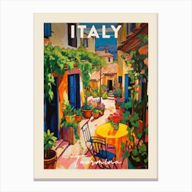 Taormina Italy 1 Fauvist Painting Travel Poster Canvas Print