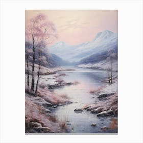 Dreamy Winter Painting Loch Lomond And The Trossach National Park Scotland 4 Canvas Print