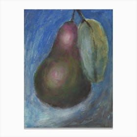 Pear And A Leaf Canvas Print