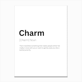 Charm Definition Meaning Canvas Print