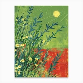 Moonlight In The Meadow 1 Canvas Print