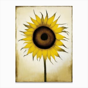 Sunflower Symbol 2, Abstract Painting Canvas Print