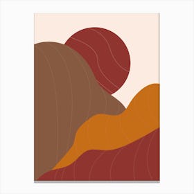 Abstract Mountain Painting Canvas Print