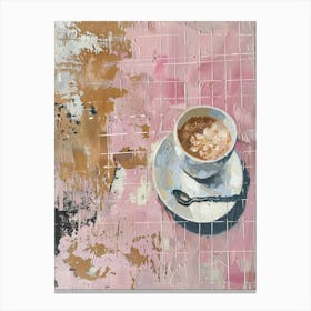 Pink Breakfast Food Porridge 1 Canvas Print