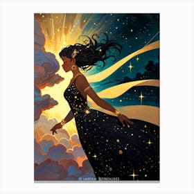 Woman In The Sky Canvas Print