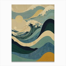 Great Wave Off Kanagawa 32 Canvas Print