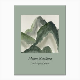 Landscapes Of Japan Mount Norikura 68 Canvas Print