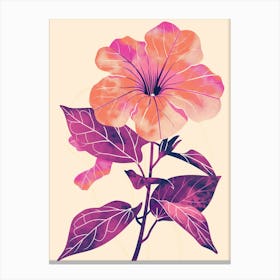 Purple And Orange Petunia Canvas Print