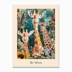 Be Wild Collage Poster Canvas Print
