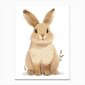 English Lop Rabbit Kids Illustration 1 Canvas Print