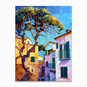 Tree In The Street 1 Canvas Print