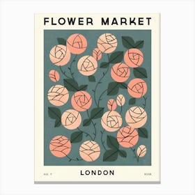 Flower Market London Canvas Print