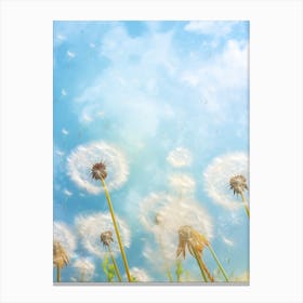 Dandelion Blowing In The Wind Canvas Print