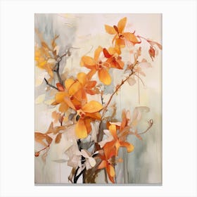 Fall Flower Painting Monkey Orchid 2 Canvas Print