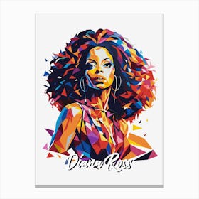 Diana Ross 02 Portrait Music Icon Style WPAP Pop Art Canvas Print