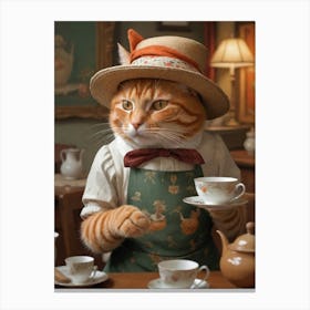 Cat In A Hat 9 Canvas Print