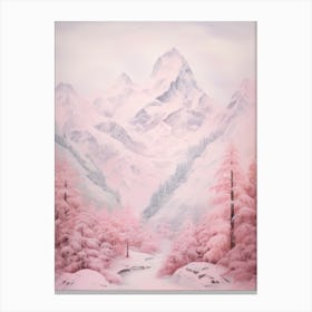 Dreamy Winter Painting Berchtesgaden National Park Germany 2 Canvas Print
