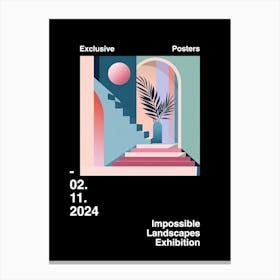 Impossible Landscapes Exhibition Archive Poster 10 Canvas Print