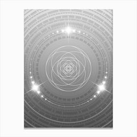 Geometric Glyph in White and Silver with Sparkle Array n.0061 Canvas Print