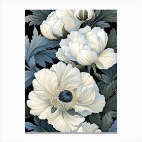 White Anemones Canvas Print