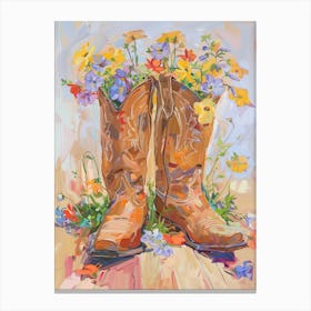 Cowboy Boots And Wildflowers Great Lobelia 1 Canvas Print