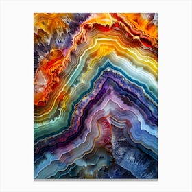 Abstract colorful Agate Canvas Print