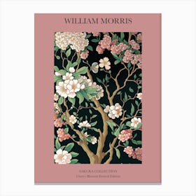 William Morris  Style Cherry Blossom Pink Canvas Print