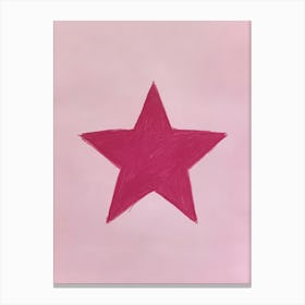 Pink Star Trendy Dorm Canvas Print