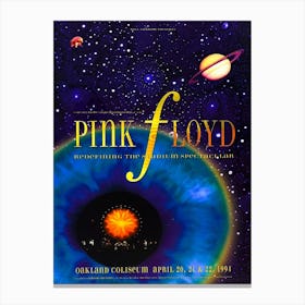 1994 Bgp 92 Pink Floyd Oakland Coliseum Poster Canvas Print