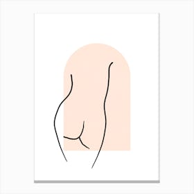 Champagne Nude Figure 1 Canvas Print
