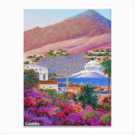 Chula Vista, City Us  Pointillism Canvas Print