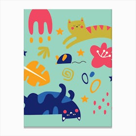 Kawaii Cats Canvas Print