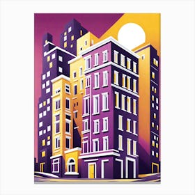 Cityscape, vector art 1 Canvas Print