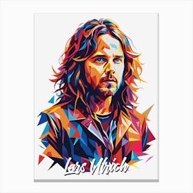 Metallica Lars Ulrich 02 Portrait Music Icon Style WPAP Pop Art Canvas Print