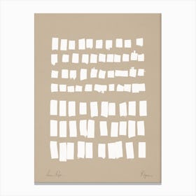 Rhyme Composition On Beige Canvas Print