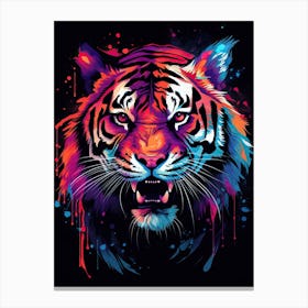 Tiger Art In Digital Art Style 1 Canvas Print
