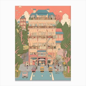 Osaka Japan Travel Illustration 1 Canvas Print