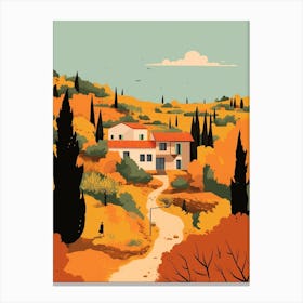 Greece 2 Travel Illustration Canvas Print