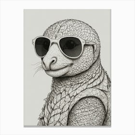 Meerkat In Sunglasses Canvas Print